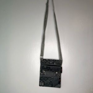 Grey and black Adjustable strap 4 pocket bag